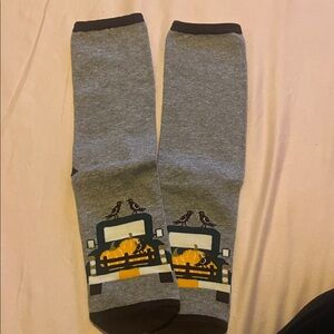 Gray Truck Design Men's Socks